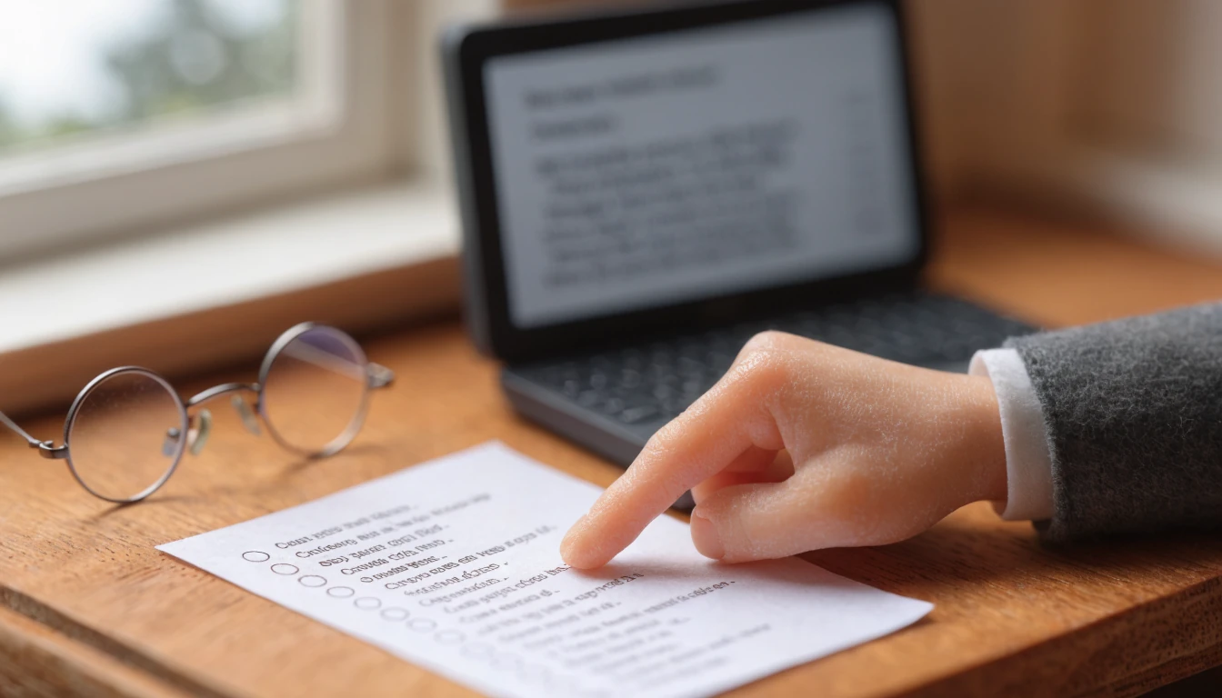 Vergelijken van lijst en document op tafel